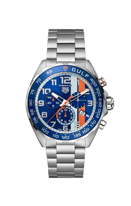 men’s gold-plated watches -TAG Heuer FORMULA 1 Chronograph X GULF