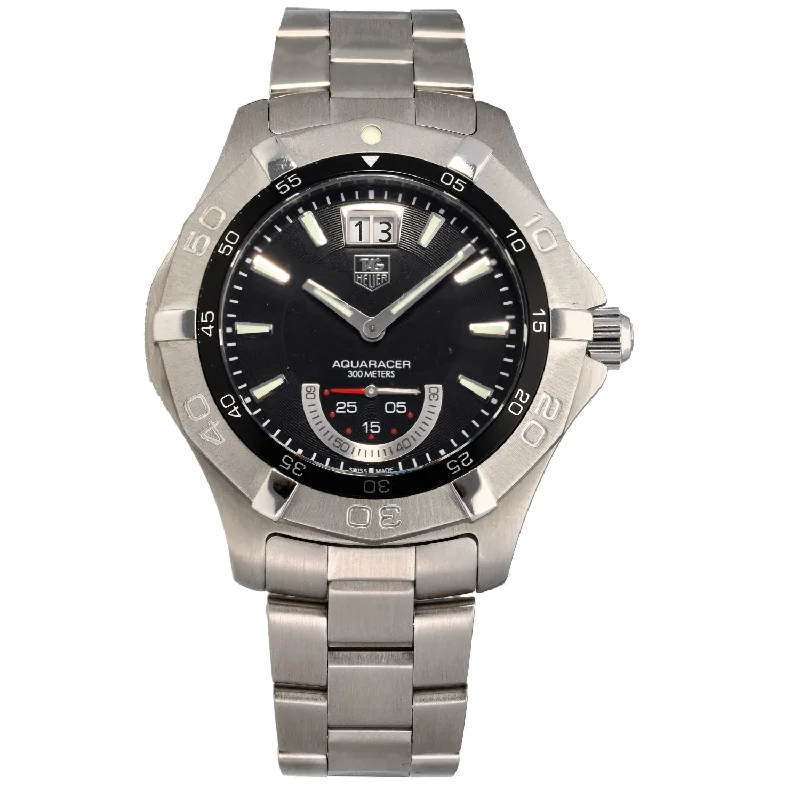 waterproof smartwatches for swimming -Tag Heuer Aquaracer WAF1010 41mm Stainless Steel Watch