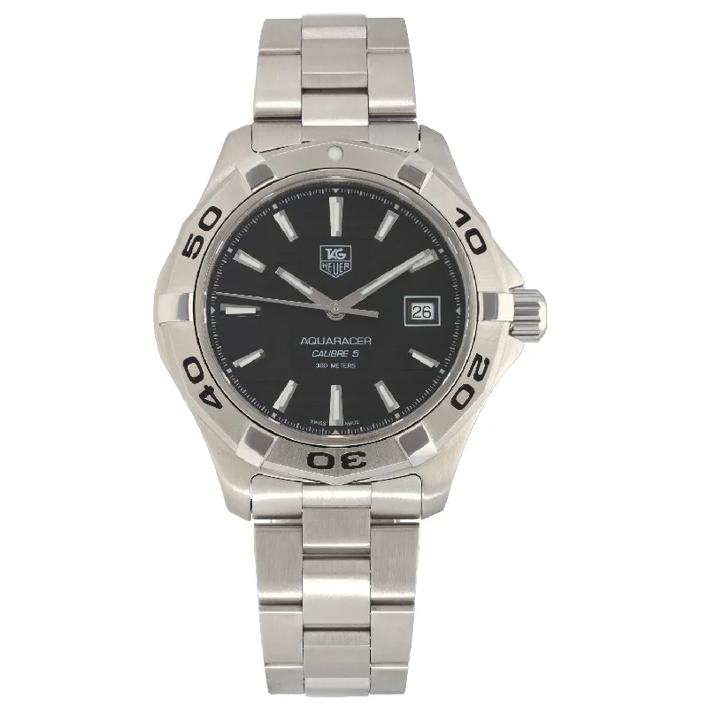 eco-conscious watches for women -Tag Heuer Aquaracer WAP2010 42mm Stainless Steel Watch