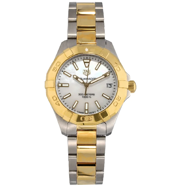 high-end women’s watches with gemstones -Tag Heuer Aquaracer WBD1320 35mm Bi-Colour Watch