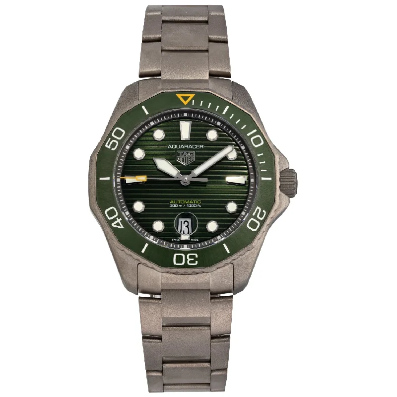 watches with interchangeable bezels -Tag Heuer Aquaracer WBP208B-0 43mm Titanium Watch