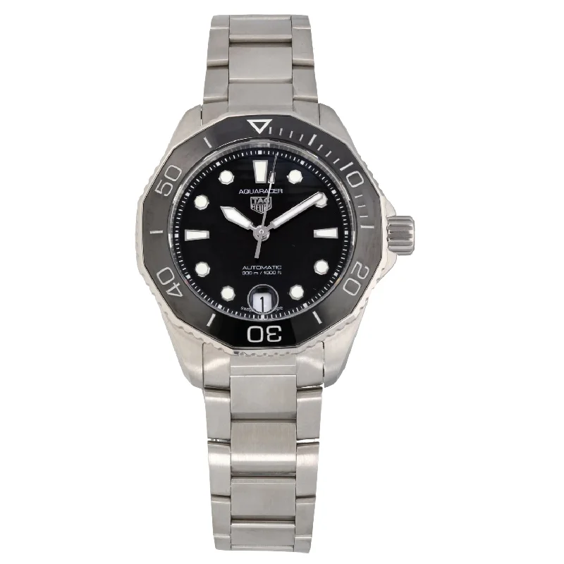 luxury leather watches for men -Tag Heuer Aquaracer WBP231D 36mm Stainless Steel Watch (Ex-Display)