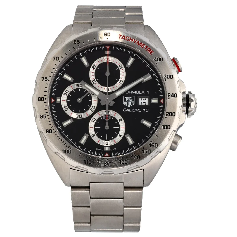 luxury watches with date display -Tag Heuer Formula 1 CAZ2010-0 44mm Stainless Steel Watch