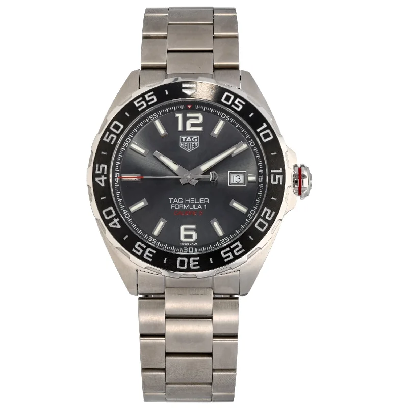 watches with interchangeable bands for men -Tag Heuer Formula 1 WAZ2011 43mm Stainless Steel Watch