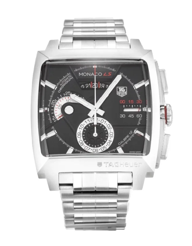 automatic watches with leather bands -Tag Heuer Monaco LS Chronograph Men's Watch