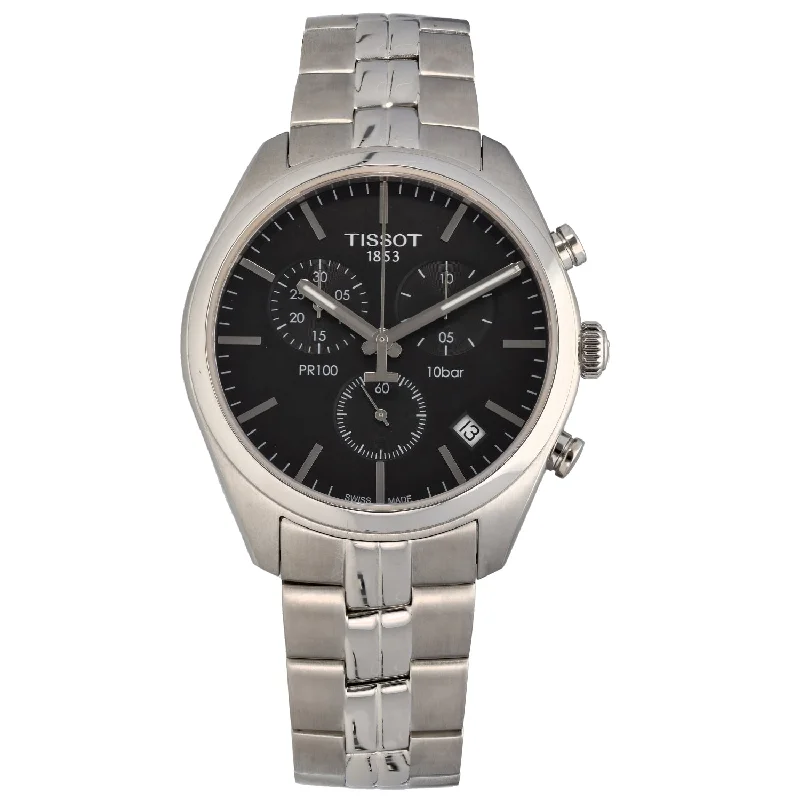 solar-powered watches for outdoor activities -Tissot PR100 T101417 A 40mm Stainless Steel Watch