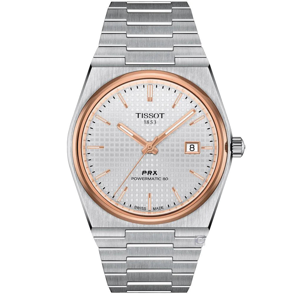 solar-powered wristwatches for men -Tissot PRX Powermatic 80